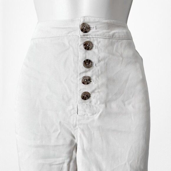 Cupcakes and Cashmere High Waisted Beige Cropped Culotte Pants Size XS/S - Picture 6 of 6